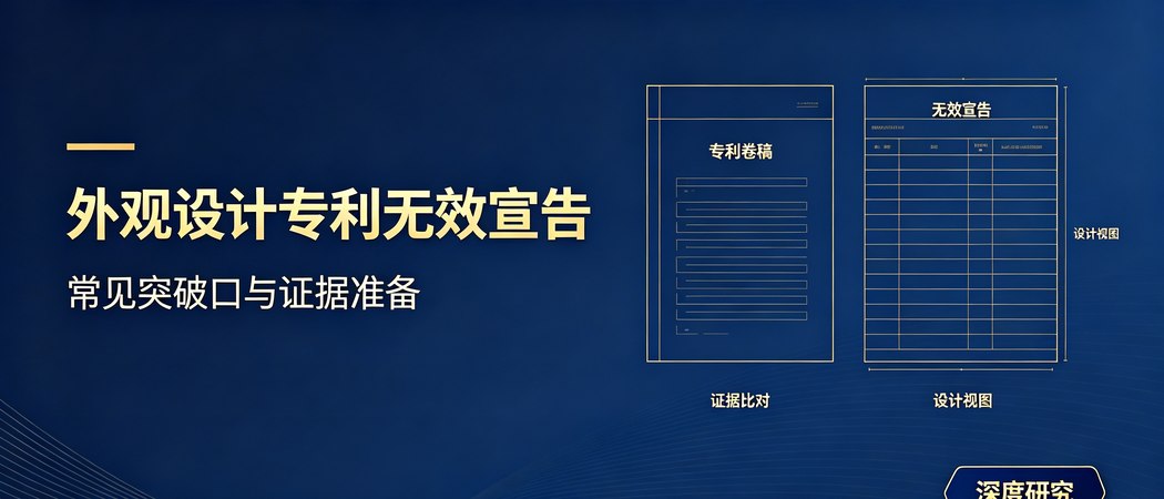 外观设计专利无效宣告的突破口与证据准备|深度研究封面