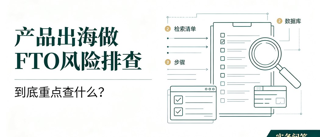 产品出海 FTO 风险排查的重点维度|实务问答封面