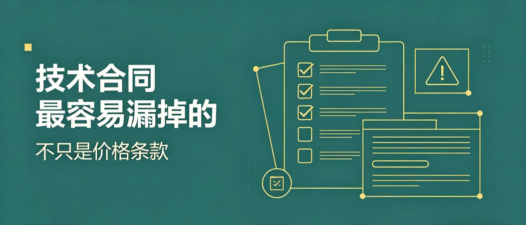 技术合同容易漏掉的条款清单|实务问答封面