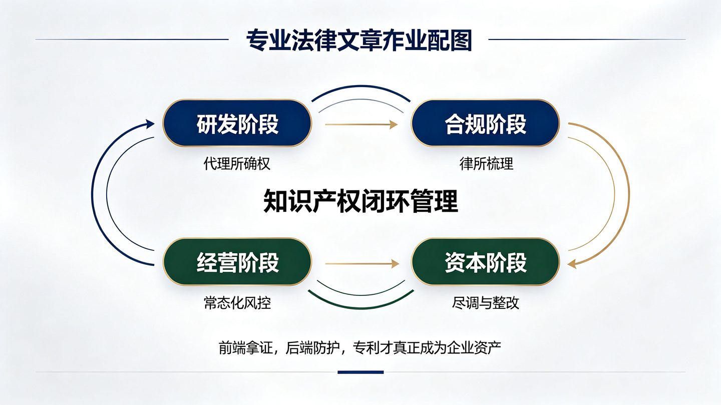 科创企业知识产权闭环管理:研发、合规、经营、资本四个阶段循环